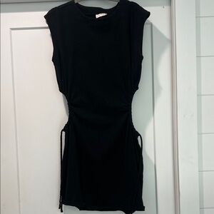 Elegant Black Ruched Dress